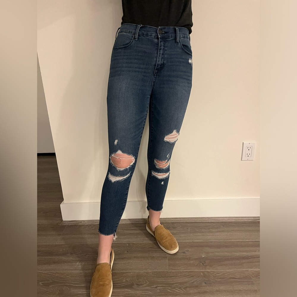 PacSun Ripped Medium Wash Skinny Jeans